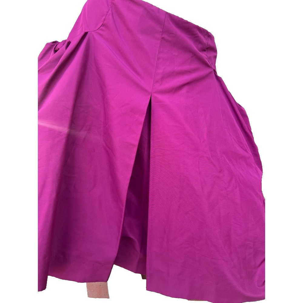 Miu Miu A-Line Skirt Reddish-Purple Acetate Blend Gather Hip Pockets SZ 38/M - Picture 7 of 14